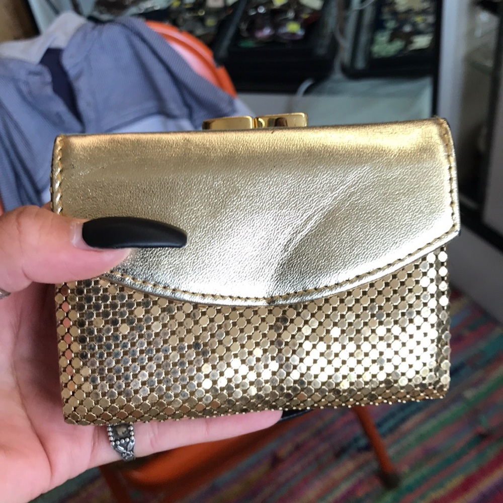 VTG Whiting & Davis Gold Tone Mesh Wallet!
